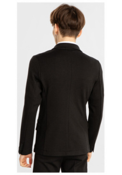Пиджак однобортный на пуговицах черный Button Blue (134)