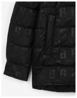 Куртка демисезонная на искусственном пуху чёрная для мальчика Gulliver (134)