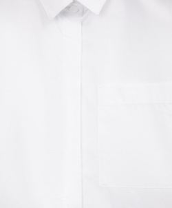 Рубашка оверсайз из поплина белая для девочки Gulliver (158)