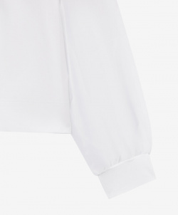 Блузка с объёмными рукавами из органзы белая для девочки Gulliver (128)