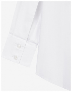 Рубашка оверсайз с длинными рукавами белая для девочки Gulliver (152)