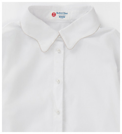 Рубашка с фигурным воротником белая Button Blue (128)