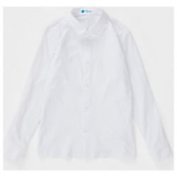 Рубашка с отложным воротником на кнопках белая Button Blue (140)