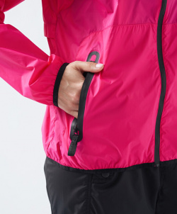 Куртка быстросохнущая на молнии с капюшоном цвета фуксия Jumkey (46 (M))