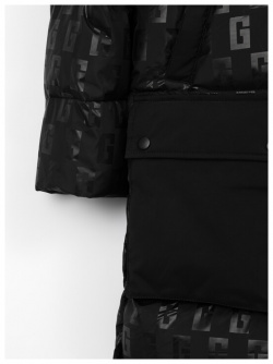 Пальто демисезонное на искусственном пуху чёрное для мальчика Gulliver (170)