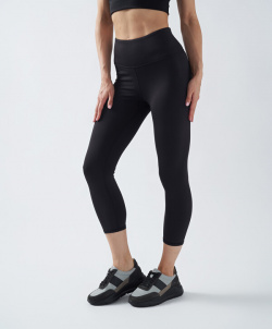 Легинсы спортивные с карманом на молнии для женщины черные Jumkey (48 (L)) 