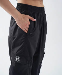 Брюки спортивные легкие из эластичной плащевки с пятью карманами для женщины черные Jumkey