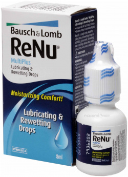 Капли ReNu™ MultiPlus Lubricating & Rewetting Drops 8 мл Bausch Lomb 