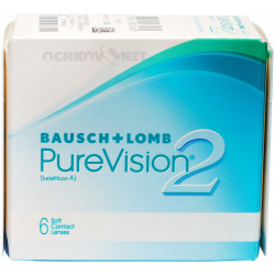 Контактные линзы PureVision 2 6 линз (упаковка) Bausch & Lomb 