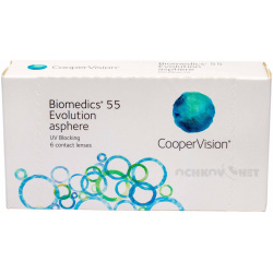 Контактные линзы Biomedics 55 Evolution UV 6 линз CooperVision 