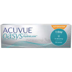 Контактные линзы ACUVUE OASYS 1 Day with HydraLuxe™ for Astigmatism 30 штук Johnson & 