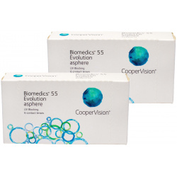 Контактные линзы Biomedics 55 Evolution UV 12 линз CooperVision 