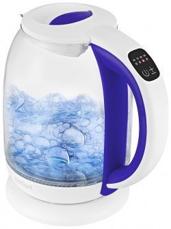 Чайник электрический Kitfort КТ 6140 1 7 л прозрачный  фиолетовый белый