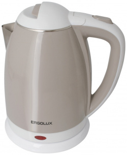 Чайник электрический Ergolux ELX KS02 C18 1 8 л белый  серый 13121