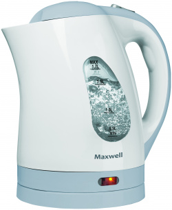 Чайник электрический Maxwell MW 1014 1 7 л белый  голубой Желающих купить