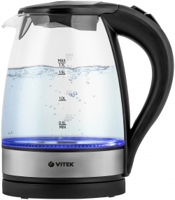 Чайник электрический VITEK VT 7008 1 7 л прозрачный  серебристый черный