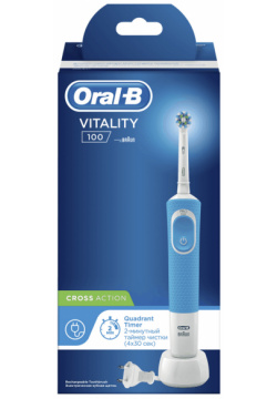 Электрическая зубная щетка Oral B Vitality CrossAction D100 413 1 голубой 