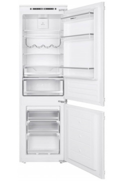 Встраиваемый холодильник HOMSair FB177NFFW серебристый КА 00014467