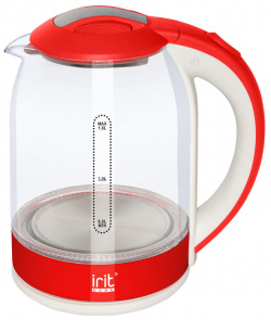 Чайник электрический Irit IR 1913 1 8 л прозрачный  красный