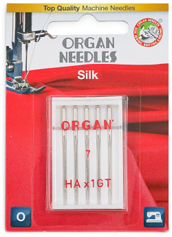 Иглы Organ для шелка 5/55 Blister 
