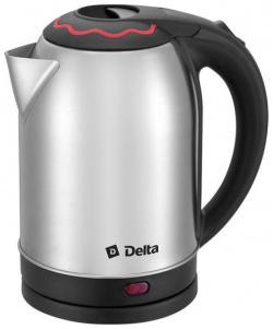 Чайник электрический Delta DL 1330 2 л серебристый  черный