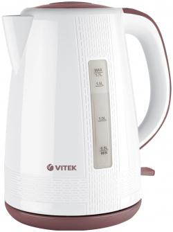 Чайник электрический VITEK VT 7055 1 7 л белый  коричневый С белоснежным
