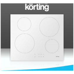 Встраиваемая варочная панель индукционная Korting HI 64042 BW белый 16969 В