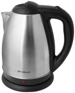 Чайник электрический Ergolux ELX KS01 C72 1 8 л серый  черный 13120