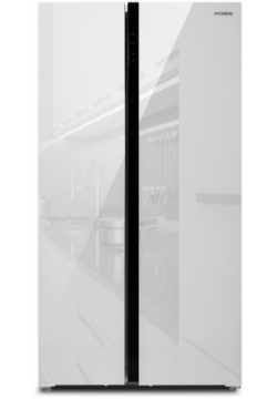 Холодильник HYUNDAI CS5003F белый белое стекло