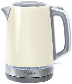 Чайник электрический Inhouse IEK 1703BG 1 7 л бежевый  серебристый серый