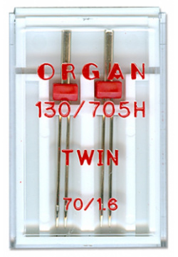 Иглы Organ двойные 2 70/1 6 Blister 