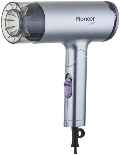 Фен Pioneer HD 1400 Вт серебристый  фиолетовый