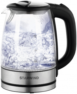 Чайник электрический STARWIND SKG5210 1 7 л серебристый  черный