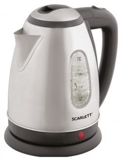 Чайник электрический Scarlett SC EK21S88 1 8 л серебристый  черный 306014