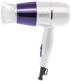 Фен ECON ECO BH166D 1600 Вт белый  фиолетовый