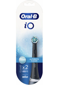 Насадка для электрической зубной щетки Oral B iO Ultimate Clean Bl 2 шт  Black