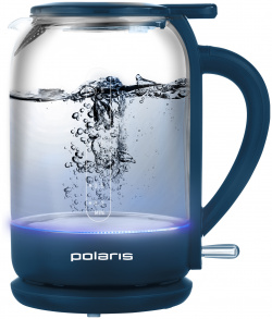 Чайник электрический Polaris PWK 1759CGL 1 5 л синий  прозрачный