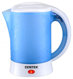 Чайник электрический Centek CT 0054 0 6 л голубой  белый