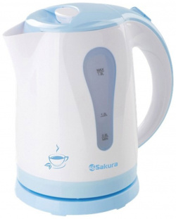 Чайник электрический SAKURA SA 2326BL 1 8 л белый  голубой