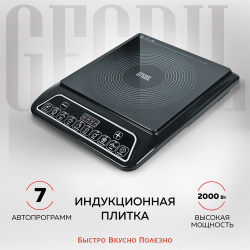 Настольная электрическая плитка GFGRIL GF INP10 Black Индукционная