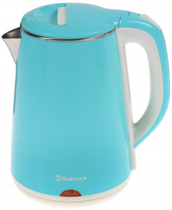Чайник электрический SAKURA SA 2150WBL 2 л голубой  белый