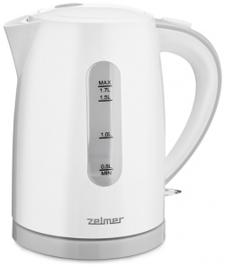 Чайник электрический Zelmer ZCK7616S 1 7 л белый  серый 71504445P