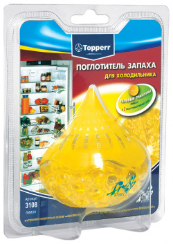 Нейтрализатор запахов Topperr 3108 Лимон 100 г Длительное хранение пищевых