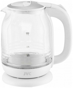 Чайник электрический JVC JK KE1510 white 1 7 л прозрачный  белый Объем