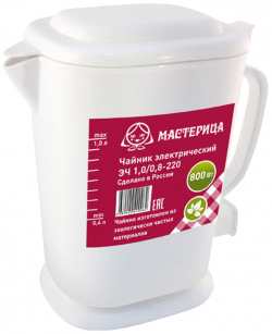 Чайник электрический Мастерица эЧ1 0/0 8 220 1 л белый 