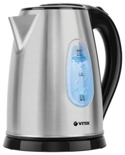 Чайник электрический VITEK VT 7052 1 7 л серебристый Мощность 2200 Вт Объем
