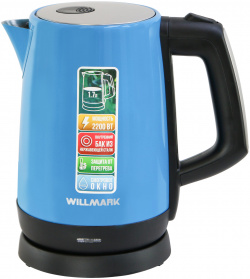 Чайник электрический WILLMARK WEK 1758S 1 7 л голубой УТ000014145