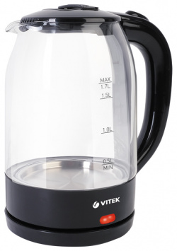 Чайник электрический VITEK VT 7092 1 7 л прозрачный  черный