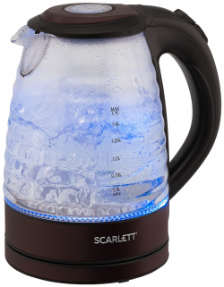 Чайник электрический Scarlett SC EK27G97 1 7 л серебристый  черный