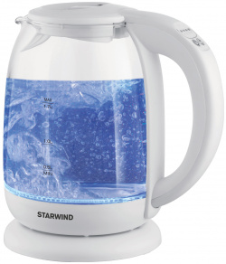 Чайник электрический STARWIND SKG4215 1 7 л прозрачный  белый